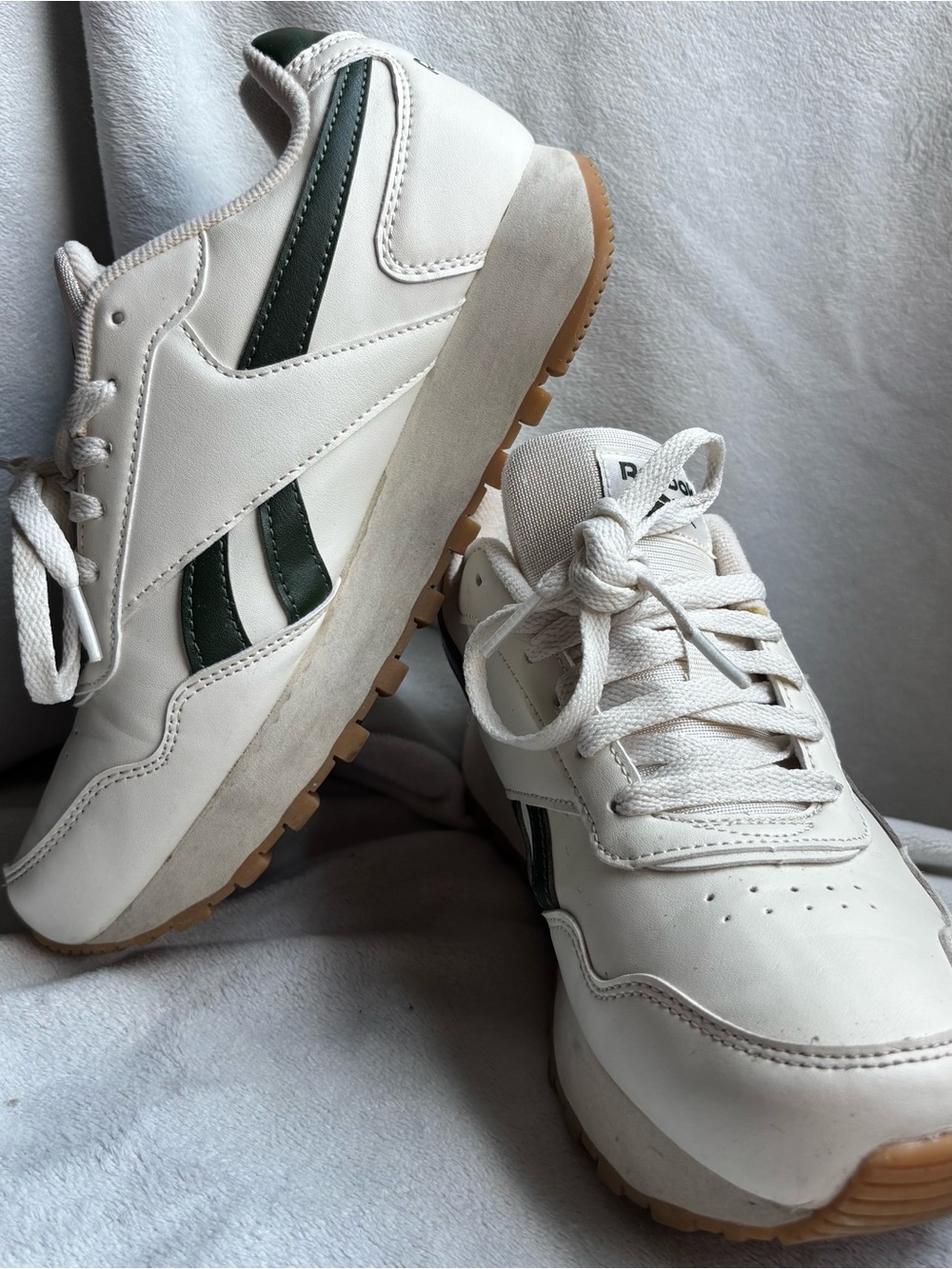 Reebok Classic Harman Green Striped Sneakers 8.5 - Picture 5 of 8